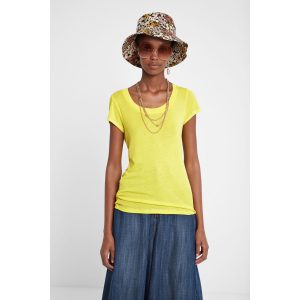 Desigual póló sárga Ts Basic Petite(L)